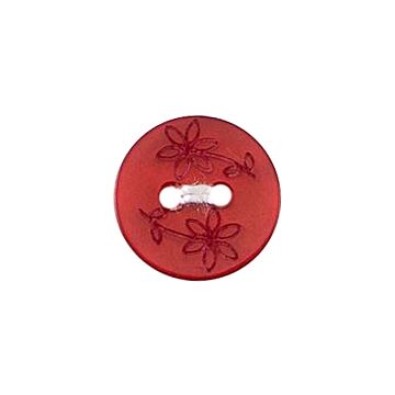 Milward Carded Buttons Flower Red 12mm Pack of 5