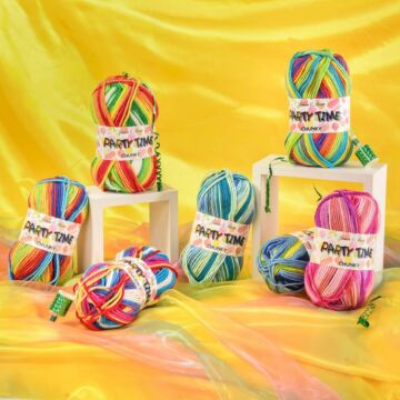 James C Brett Party Time Chunky Yarn - 100g Ball