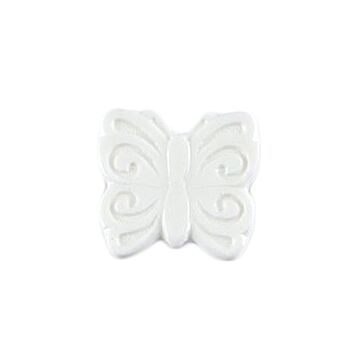 Milward Carded Buttons Butterfly White 16mm Pack of 3