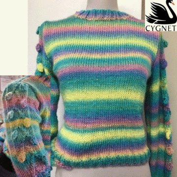 CY1700 Cygnet Boho Spirit Bobble Sweater 92cm Yarn Pack 4x100g  