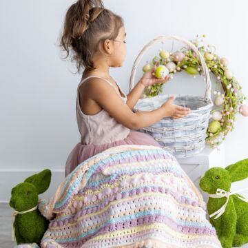 Easter Celebration Knitted Blanket Kit in EMU Classic DK  6 x 100g