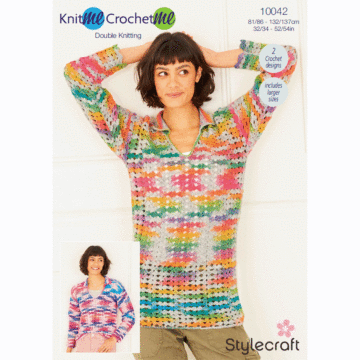 Stylecraft Knit Me Crochet Me DK Ladies Sweaters 10042 Crochet Pattern PDF  