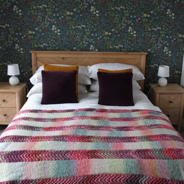 Knitted Fan and Feather Blanket Kit by Jenny Watson 