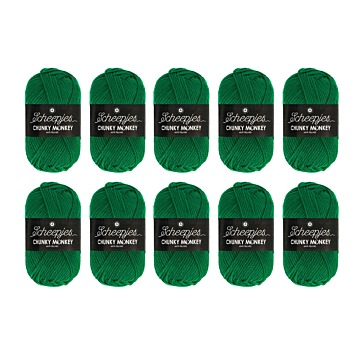 Scheepjes Chunky Monkey Aran Yarn Value Pack - 10 x 100g Balls 1116 Juniper 
