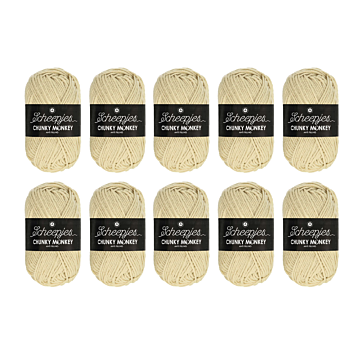 Scheepjes Chunky Monkey Aran Yarn Value Pack - 10 x 100g Balls 1218 Jasmine 