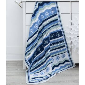 The Snowflake Crochet Blanket Kit in EMU Classic DK