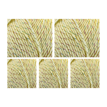 Stylecraft Baby Sparkle DK Yarn Value Pack - 5 x 100g Balls Lemon Sparkle (6107) 